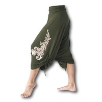 Lotus yoga harembroek groen Fishermanspants Lotus yoga harembroek groen