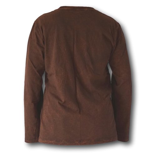 Shirt stonewash bruin Ohm
