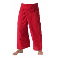 Fishermanspants Fishermanspants katoen extra lang rood