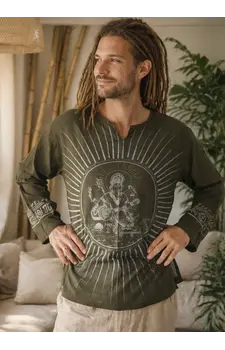 Shirt Ganesha groen Shirt Ganesha groen