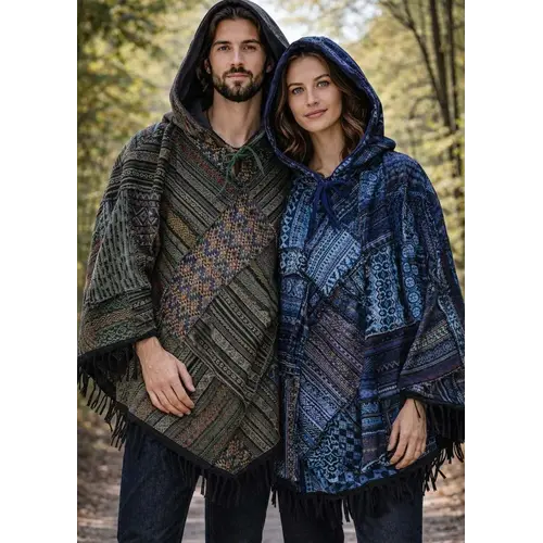 Patchwork Poncho Franje