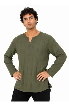 Indian shirt Legergroen