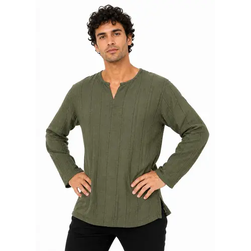 Indian shirt Legergroen