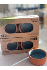 Kitchen Trend Tapasset van 4 bowls ø 8 cm blauw