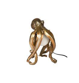 Octopus lamp goud