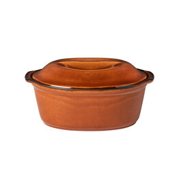 Ovale Schaal met Deksel 25cm Poterie Caramel