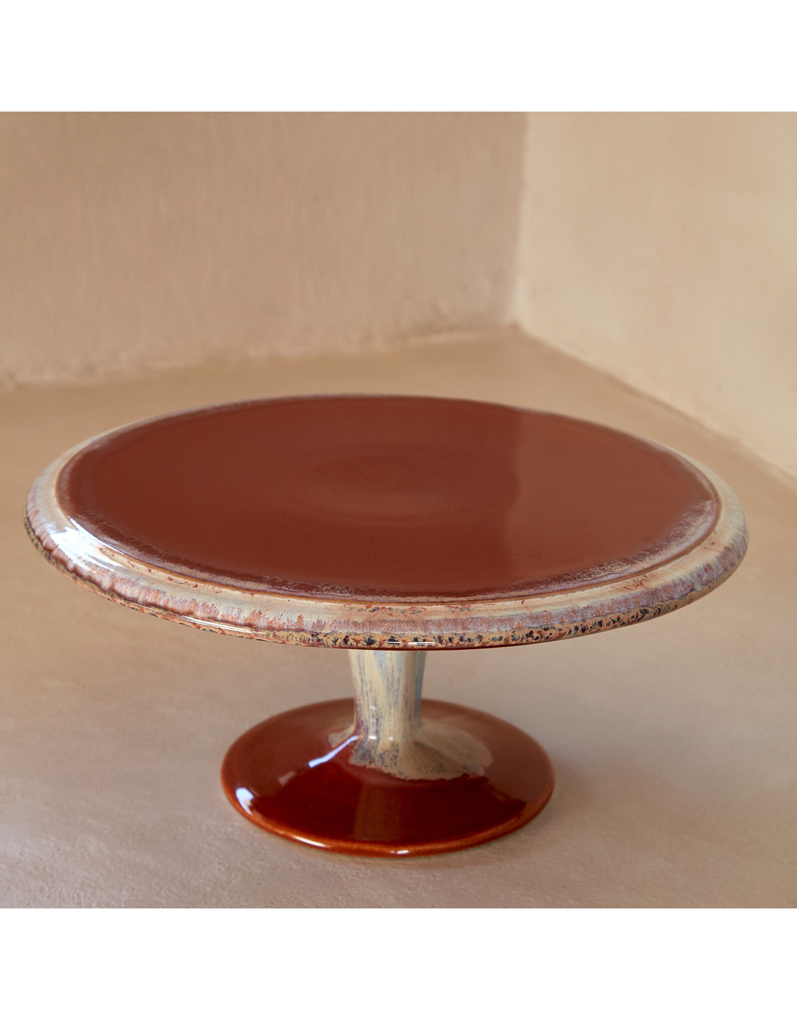 Taartplateau 33cm Poterie Caramel-latte