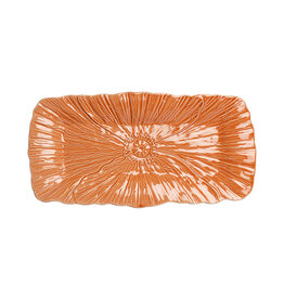 Cakeschaal papaver 37cm zalm