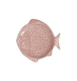 Ontbijtbord vis 23cm roze