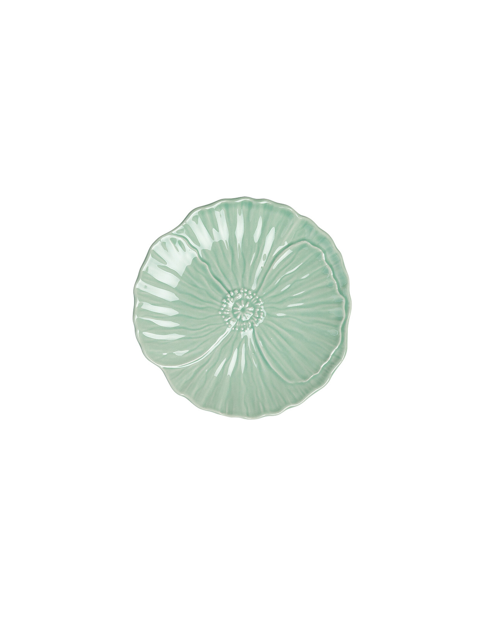 Gebaksbord papaver 15cm lichtgroen