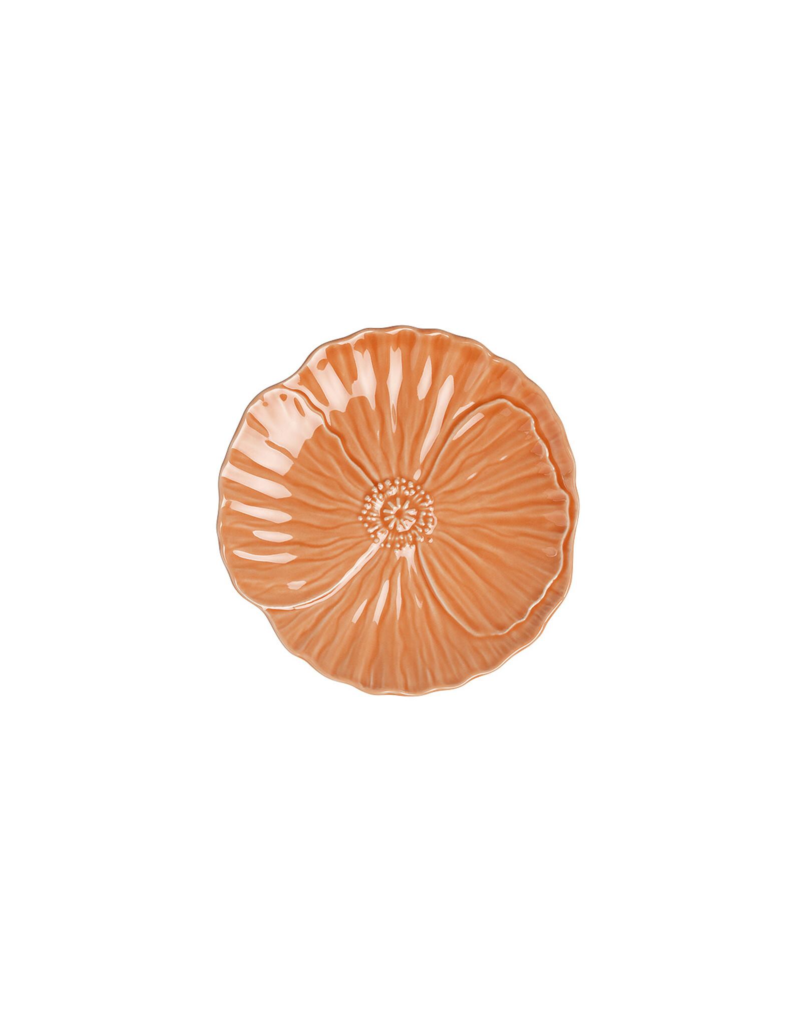Gebaksbord papaver 15cm zalm