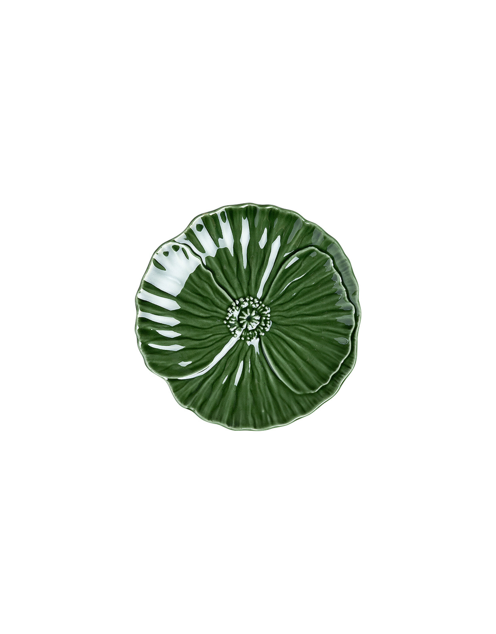 Gebaksbord papaver 15cm groen