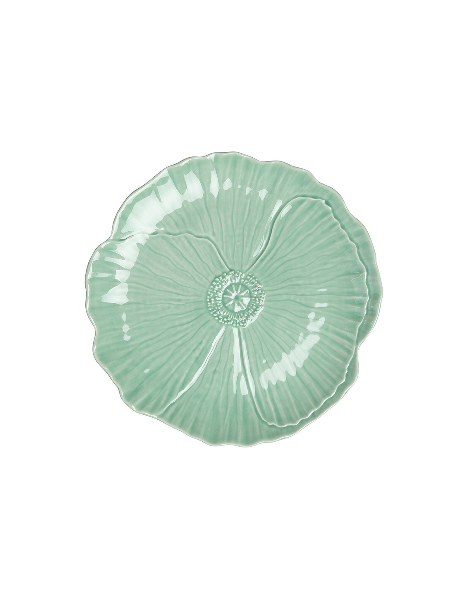 Ontbijtbord papaver 20cm lichtgroen
