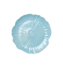 Ontbijtbord papaver 20cm lichtblauw