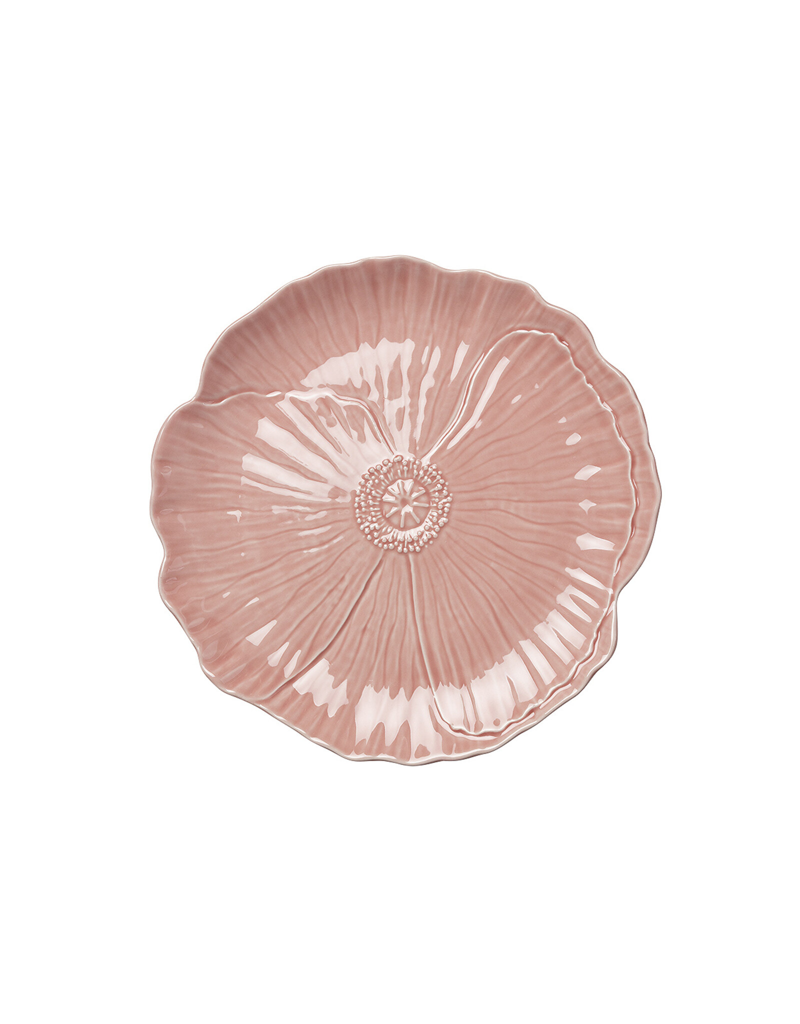 Ontbijtbord papaver 20cm roze