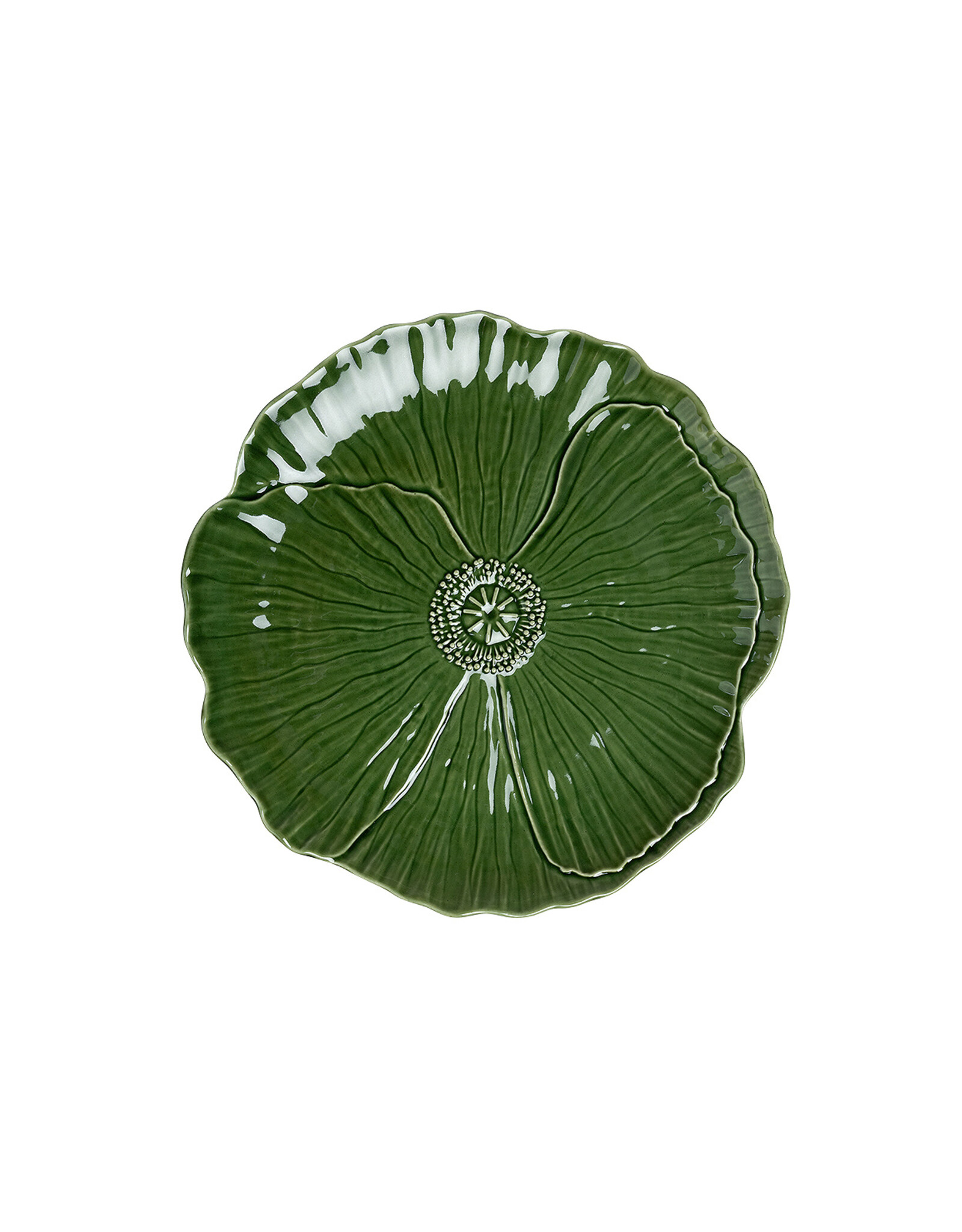 Ontbijtbord papaver 20cm groen