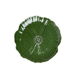 Ontbijtbord papaver 20cm groen
