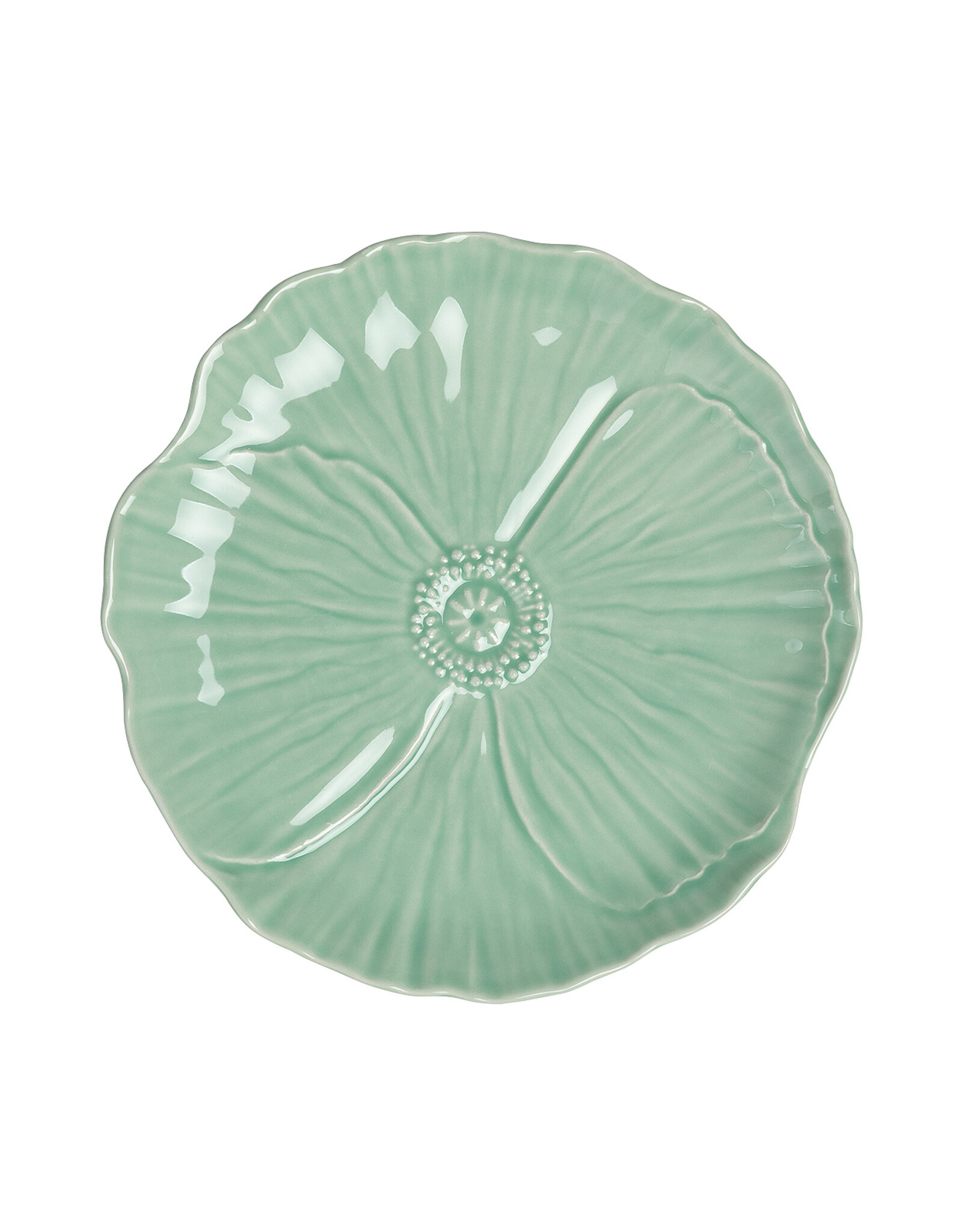 Dinerbord papaver 28cm lichtgroen