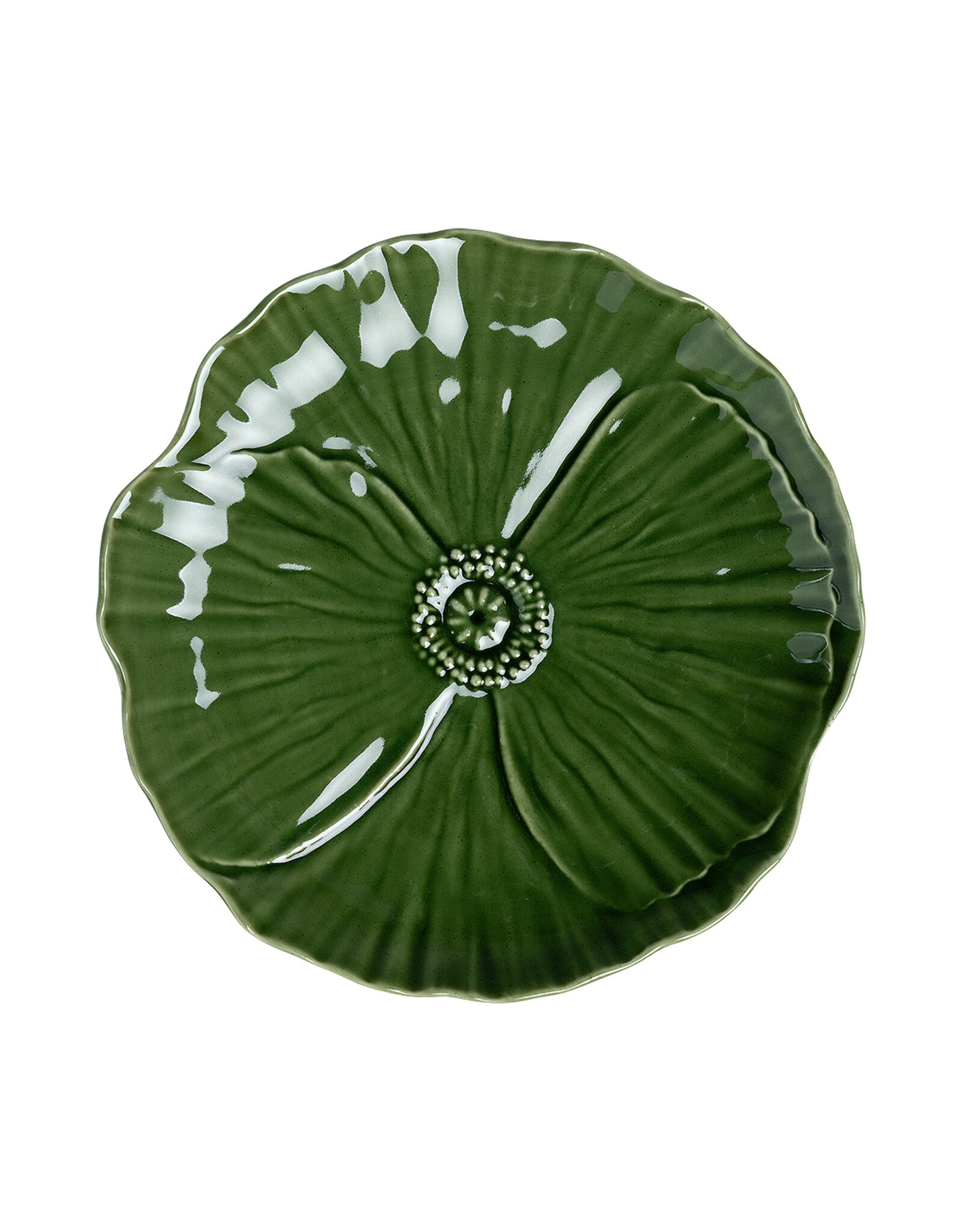 Dinerbord papaver 28cm groen