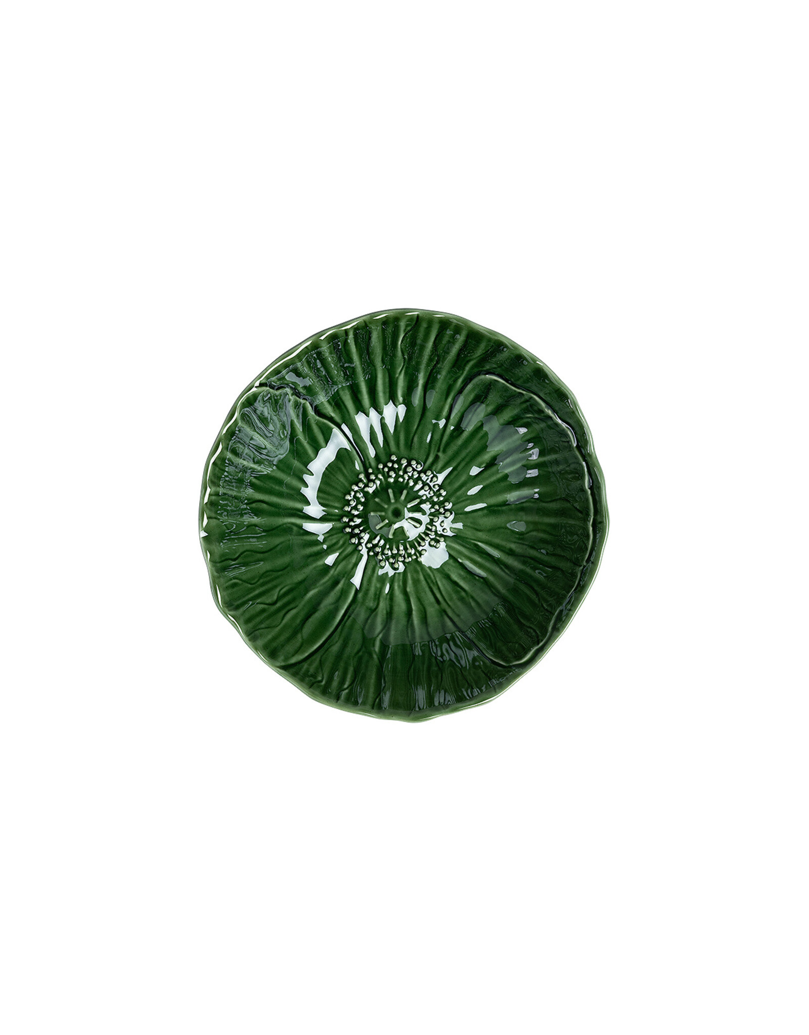 Slaschaal papaver 28cm groen