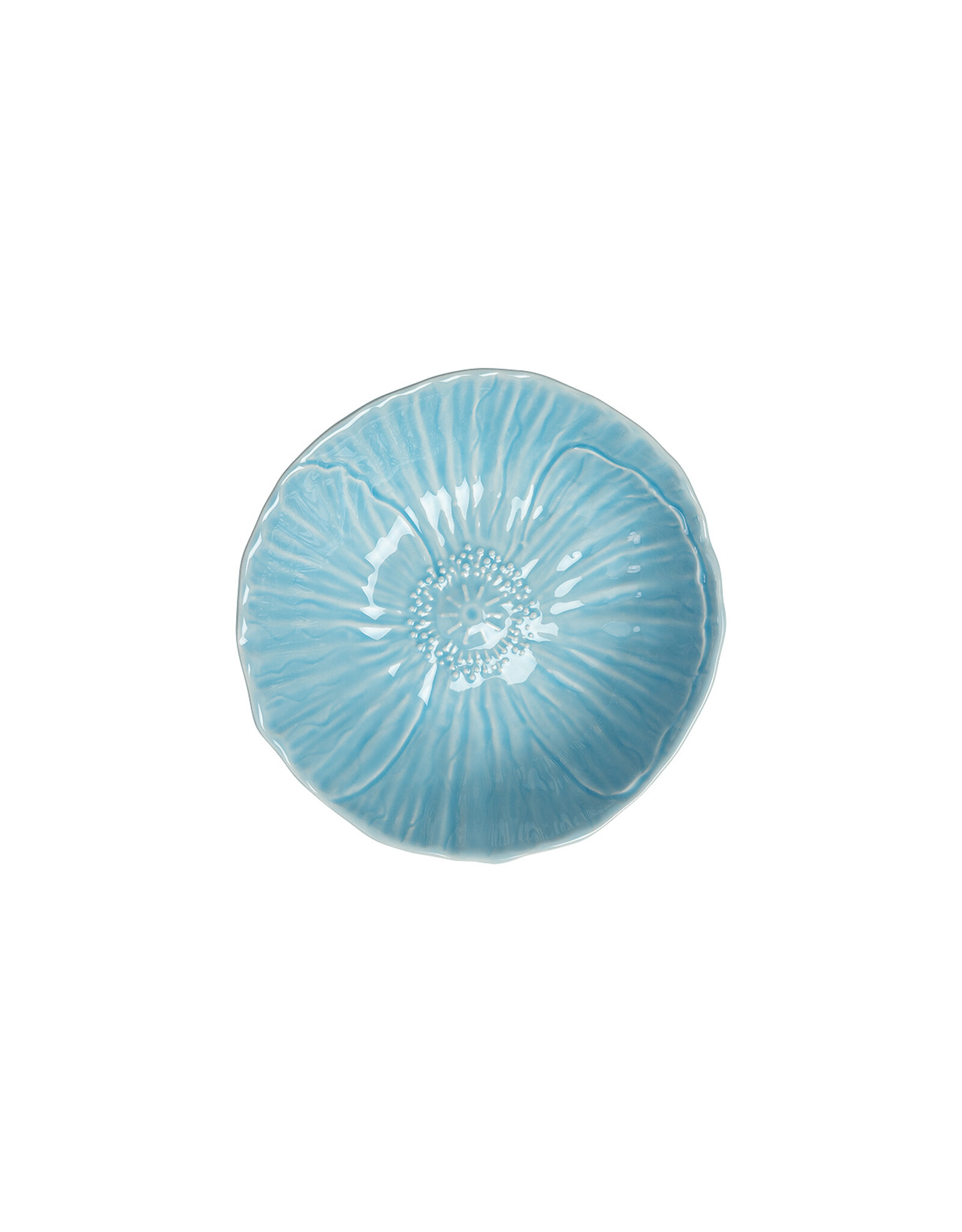 Slaschaal papaver 28cm lichtblauw