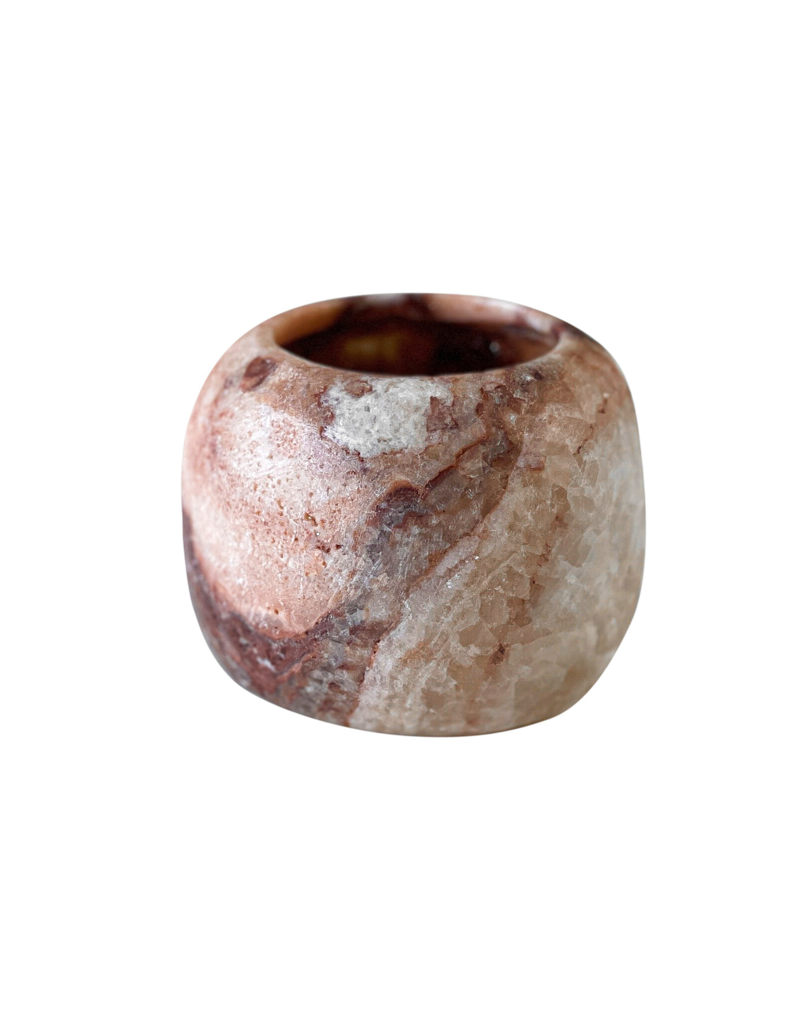 Albaster wax holder large brown (424)
