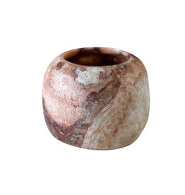 Albaster wax holder large brown (424)