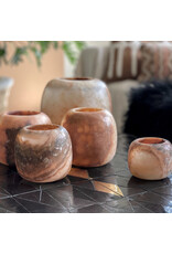 Albaster wax holder XXL brown (426)