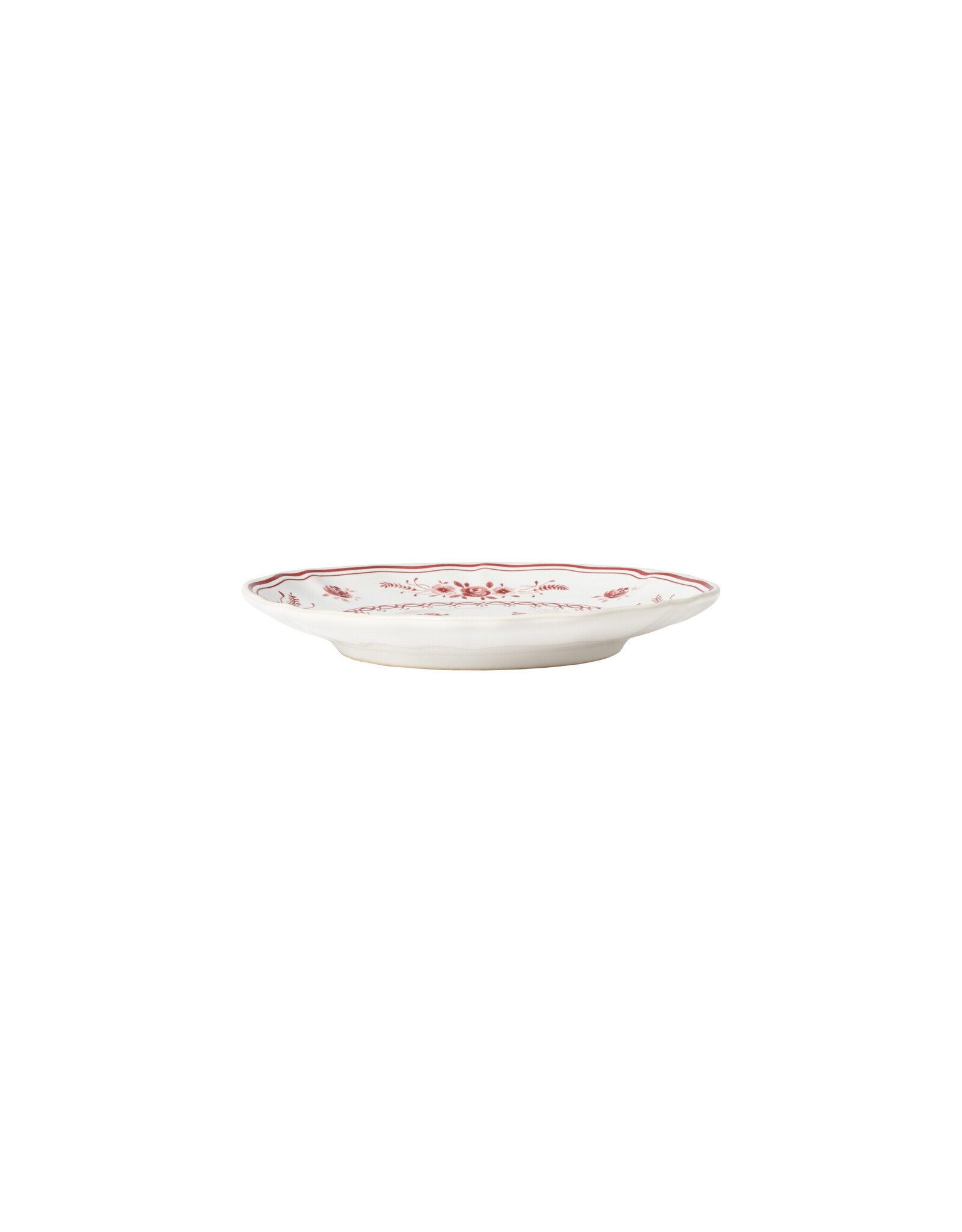 Gebaksbordje 17cm Vila wit-rood