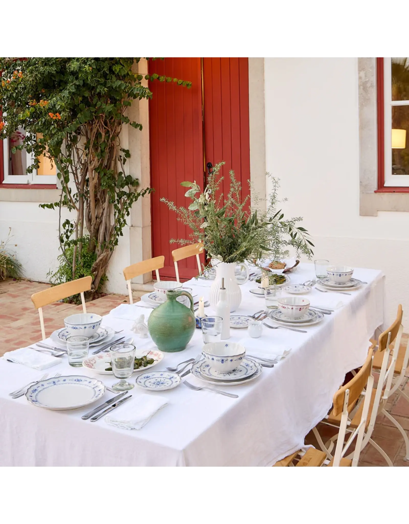 Gebaksbordje 17cm Vila wit-blauw