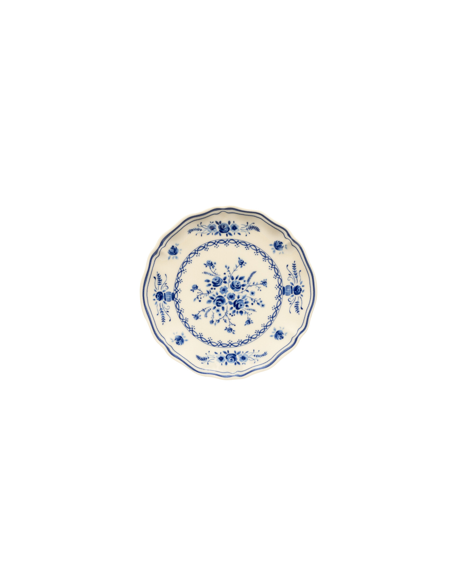 Gebaksbordje 17cm Vila beige-blauw