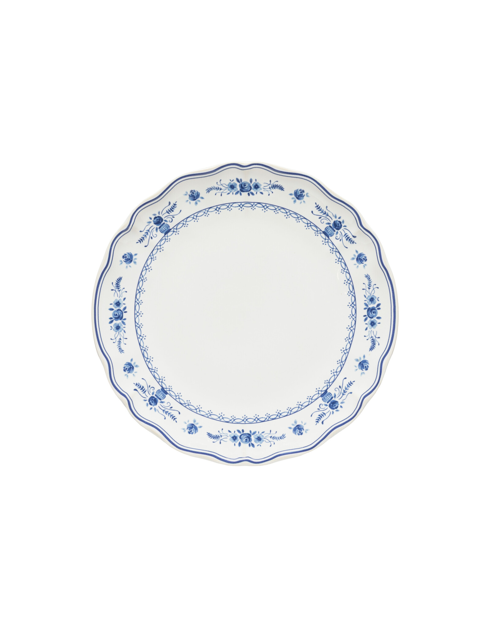 Dinerbord 27cm Vila wit-blauw