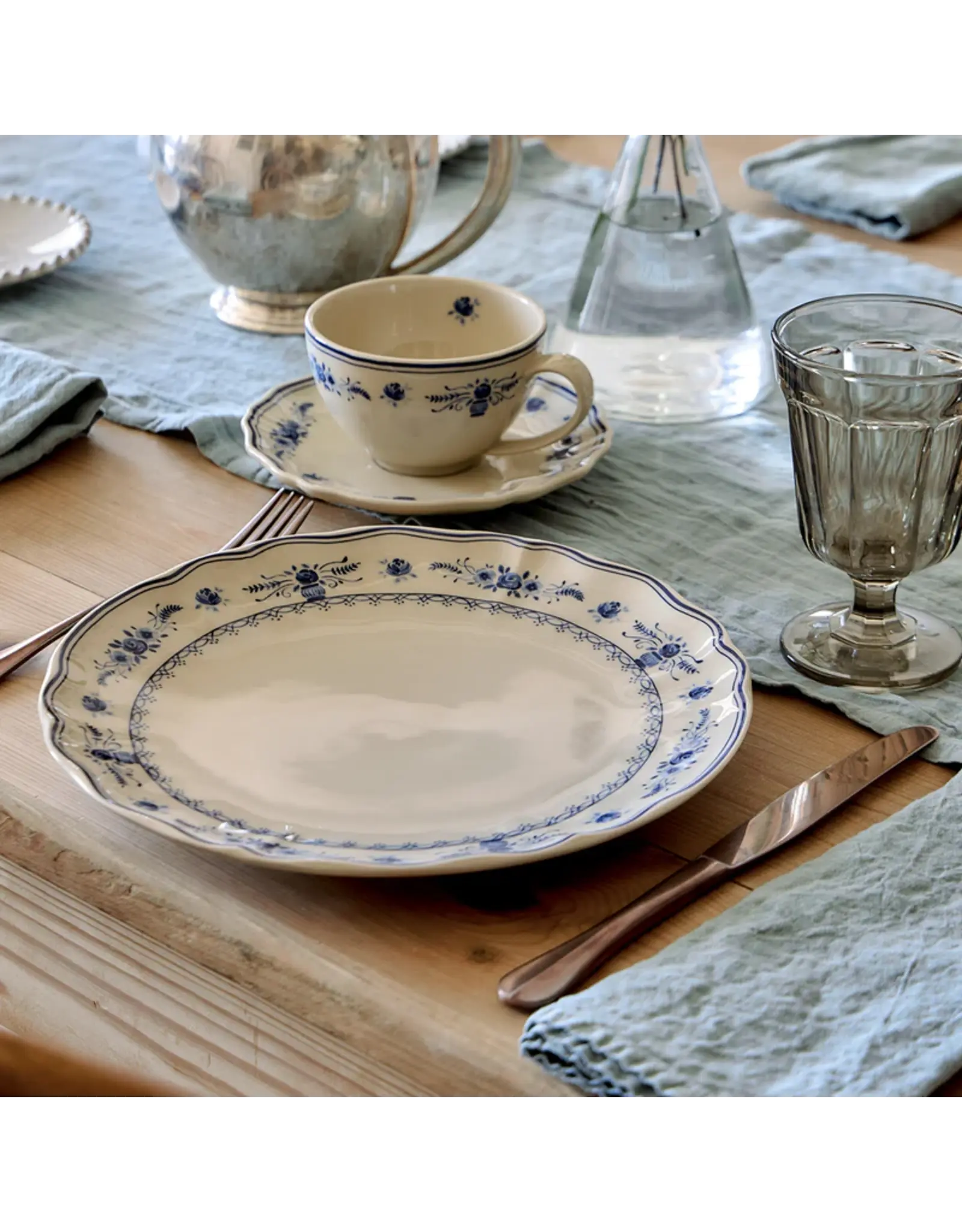 Dinerbord 27cm Vila beige-blauw