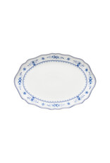 Ovale schaal 32 cm Vila wit-blauw