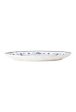 Ovale schaal 32 cm Vila wit-blauw