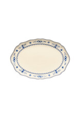 Ovale schaal 32 cm Vila beige-blauw