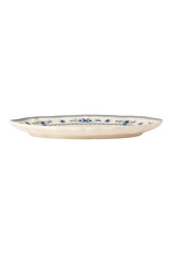 Ovale schaal 32 cm Vila beige-blauw