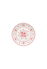 Ontbijtbord 21cm Vila wit-rood