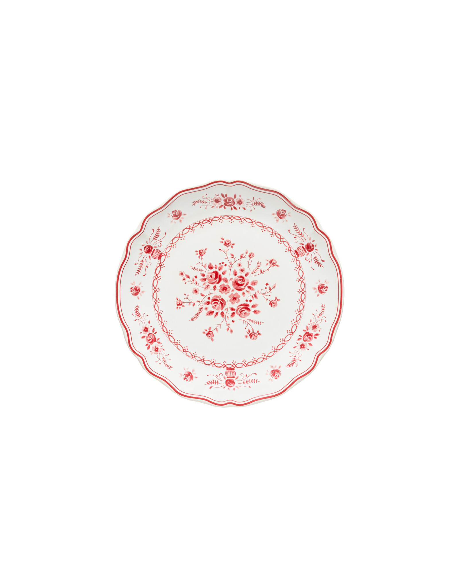 Ontbijtbord 21cm Vila wit-rood