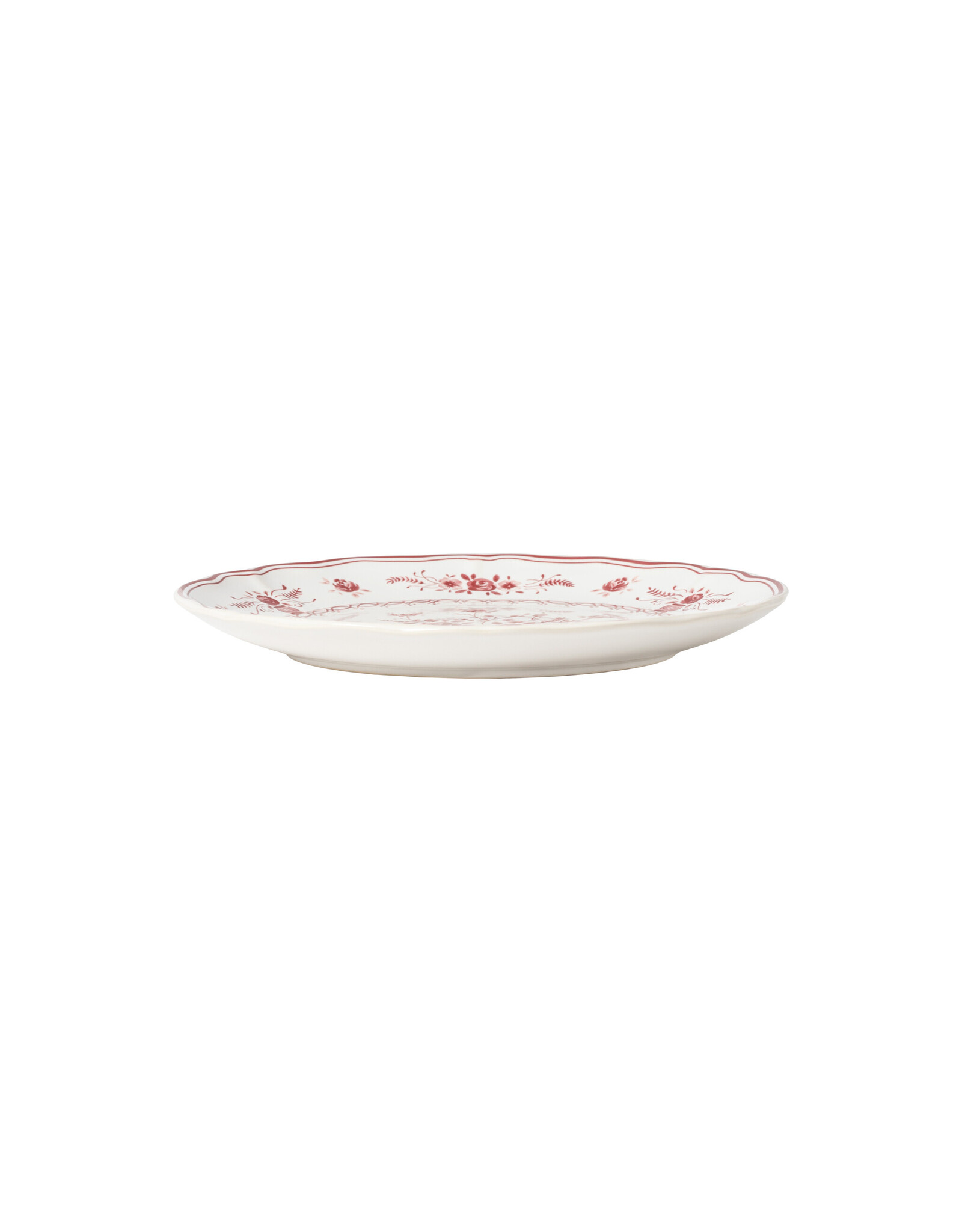 Ontbijtbord 21cm Vila wit-rood