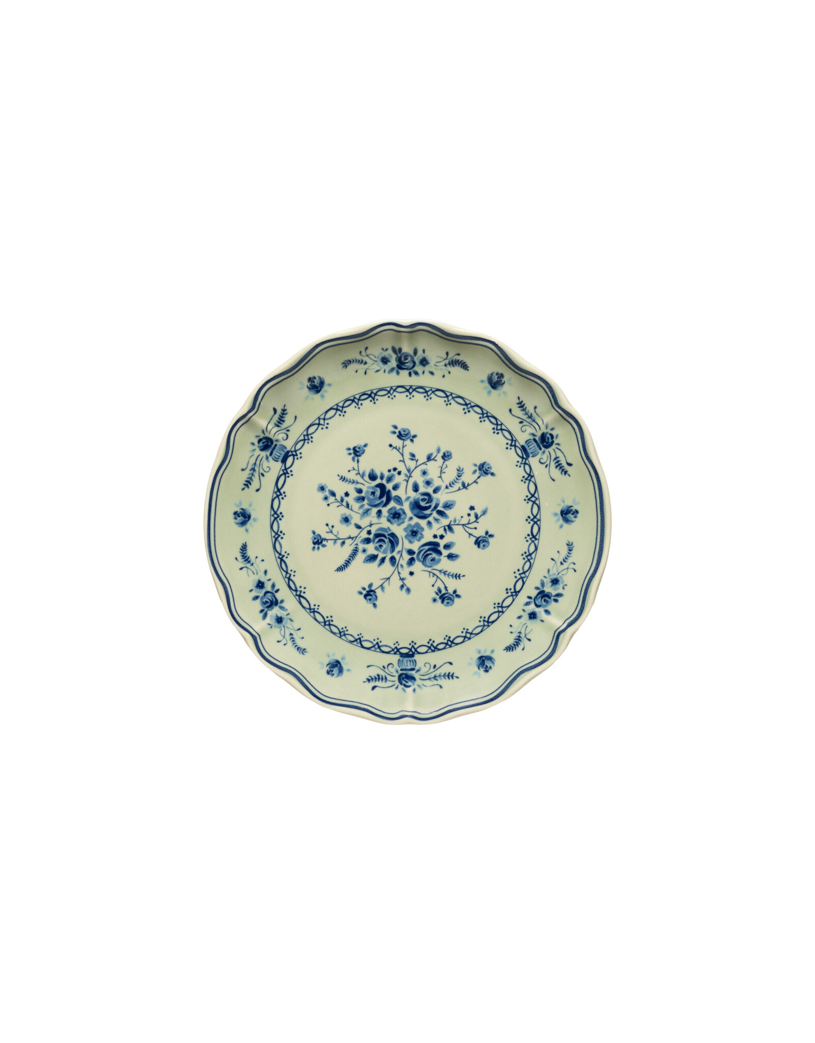 Ontbijtbord 21cm Vila olijf-blauw