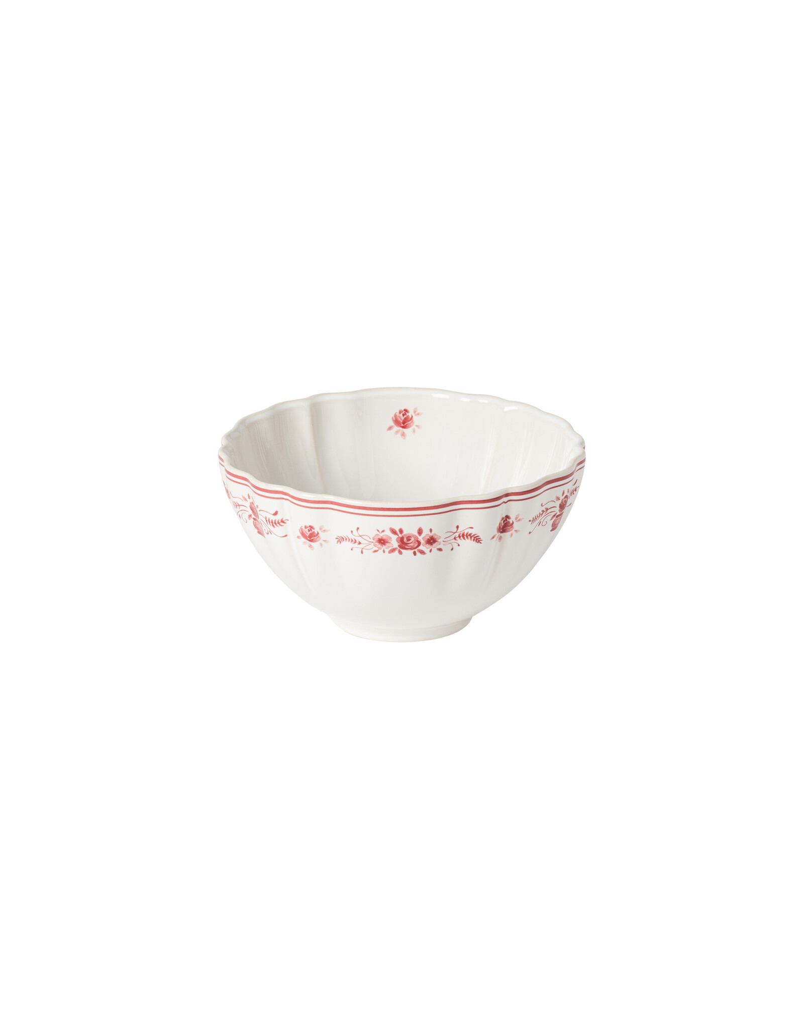 Kom 16cm Vila wit-rood