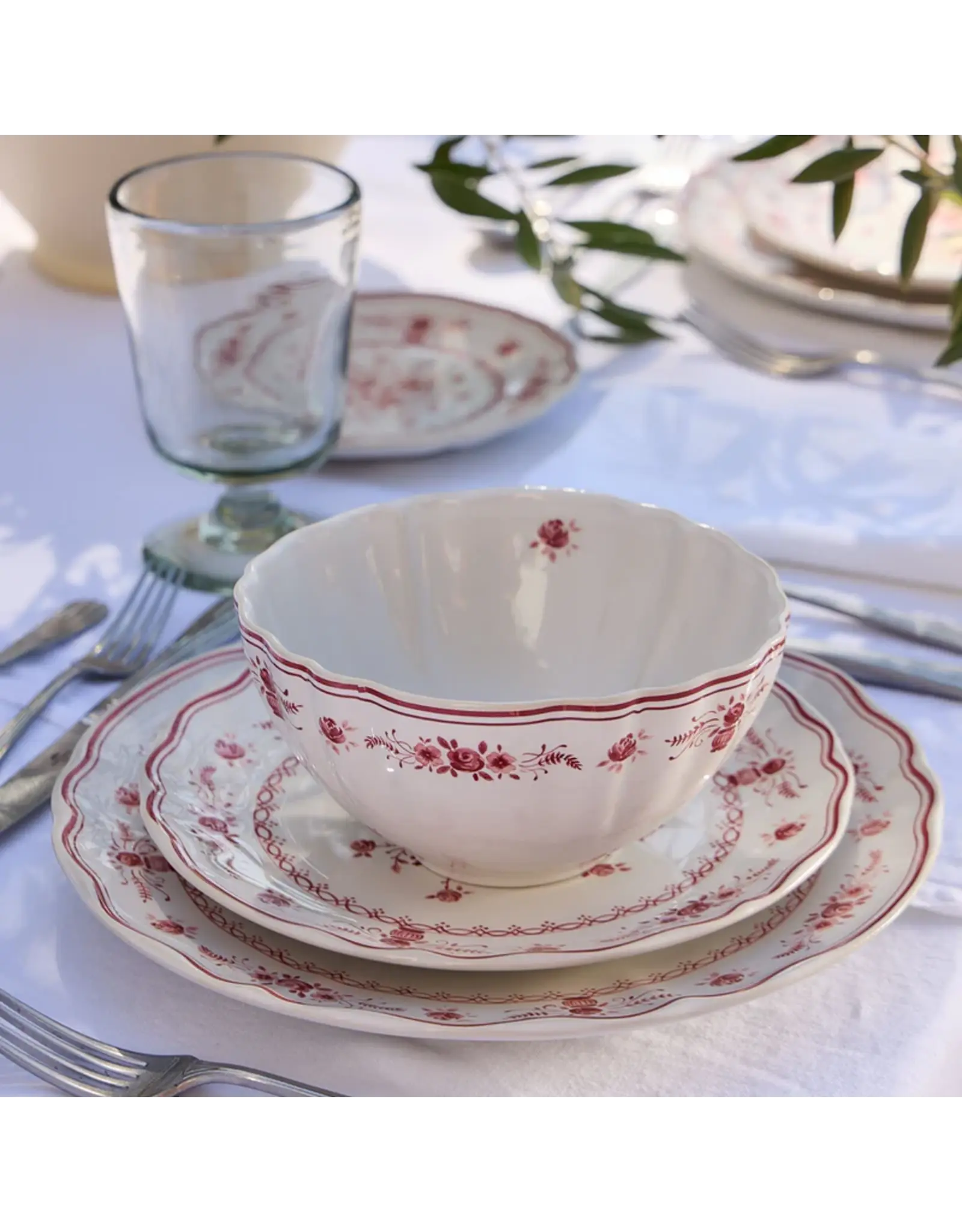 Kom 16cm Vila wit-rood