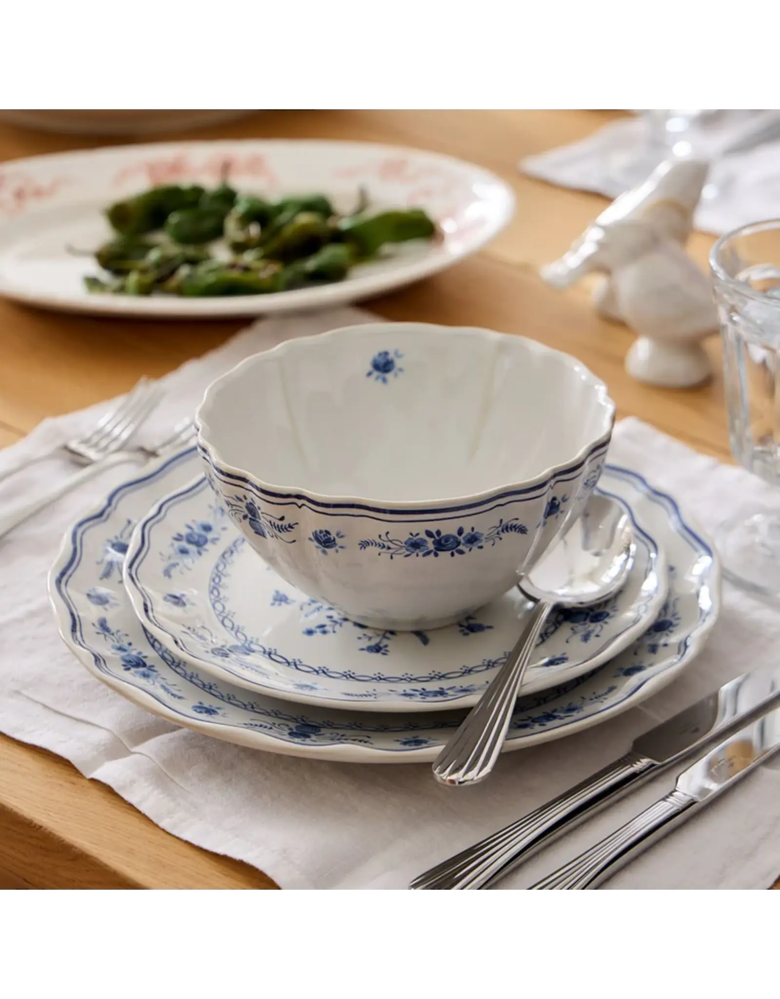 Kom 16cm Vila wit-blauw