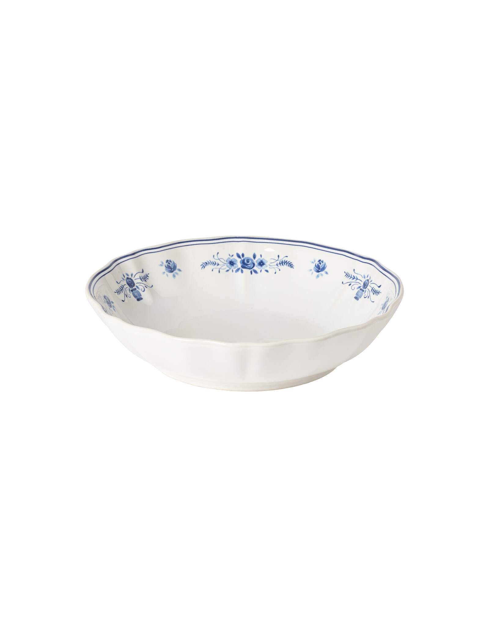Soepbord 23cm Vila wit-blauw