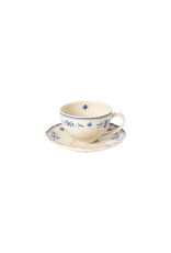 Koffiekop en schotel 26cl Vila Beige-blauw
