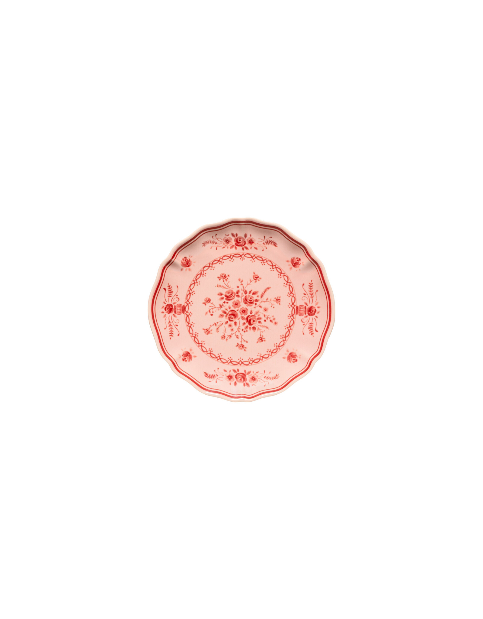 Gebaksbordje 17cm Vila roze-rood