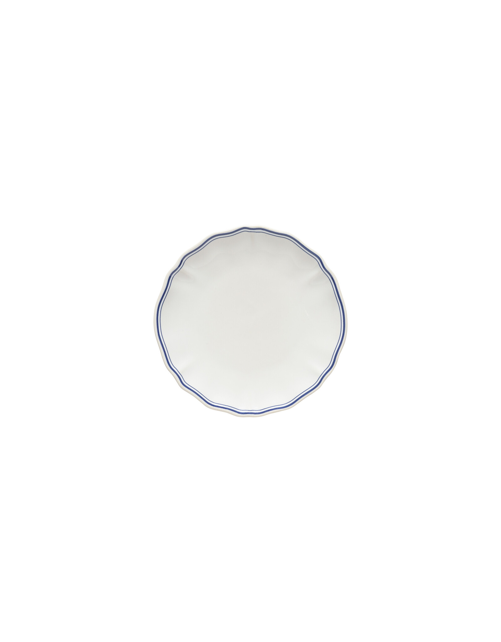 Gebaksbordje 17cm Vila wit-blauw rand