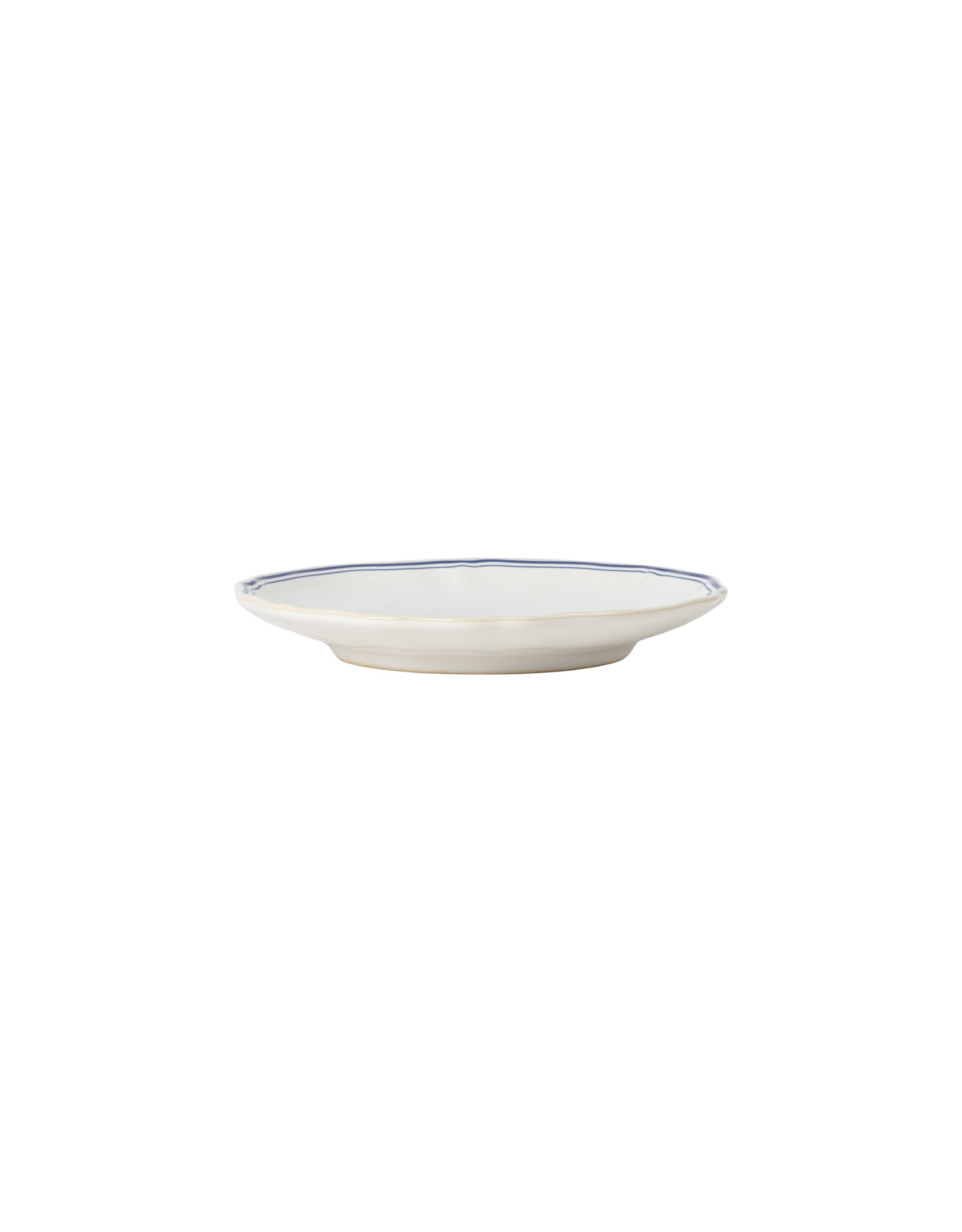 Gebaksbordje 17cm Vila wit-blauw rand