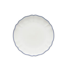 Dinerbord 27cm Vila wit-blauw rand